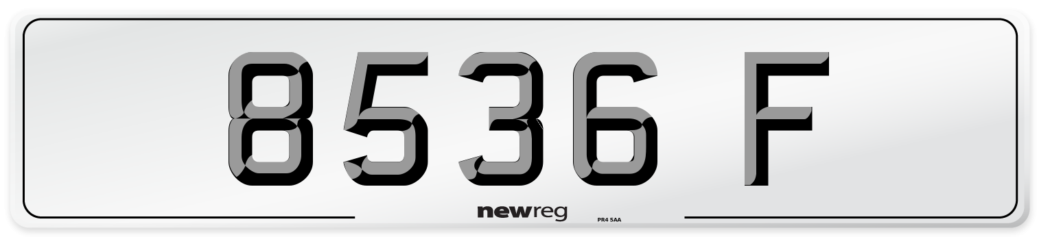 8536 F Number Plate from New Reg